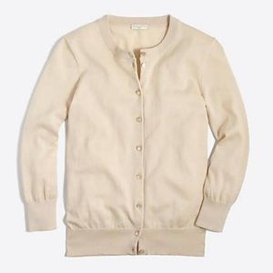 JCrew Cream knit cardigan